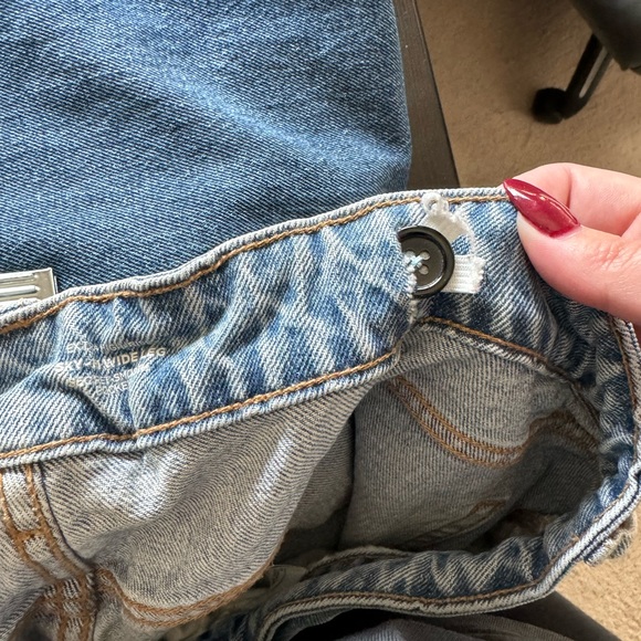 Old Navy Extra High Rise Sky High Ultra Wide Leg Jeans size 18 CUSTOM WAISTBAND - Picture 4 of 6